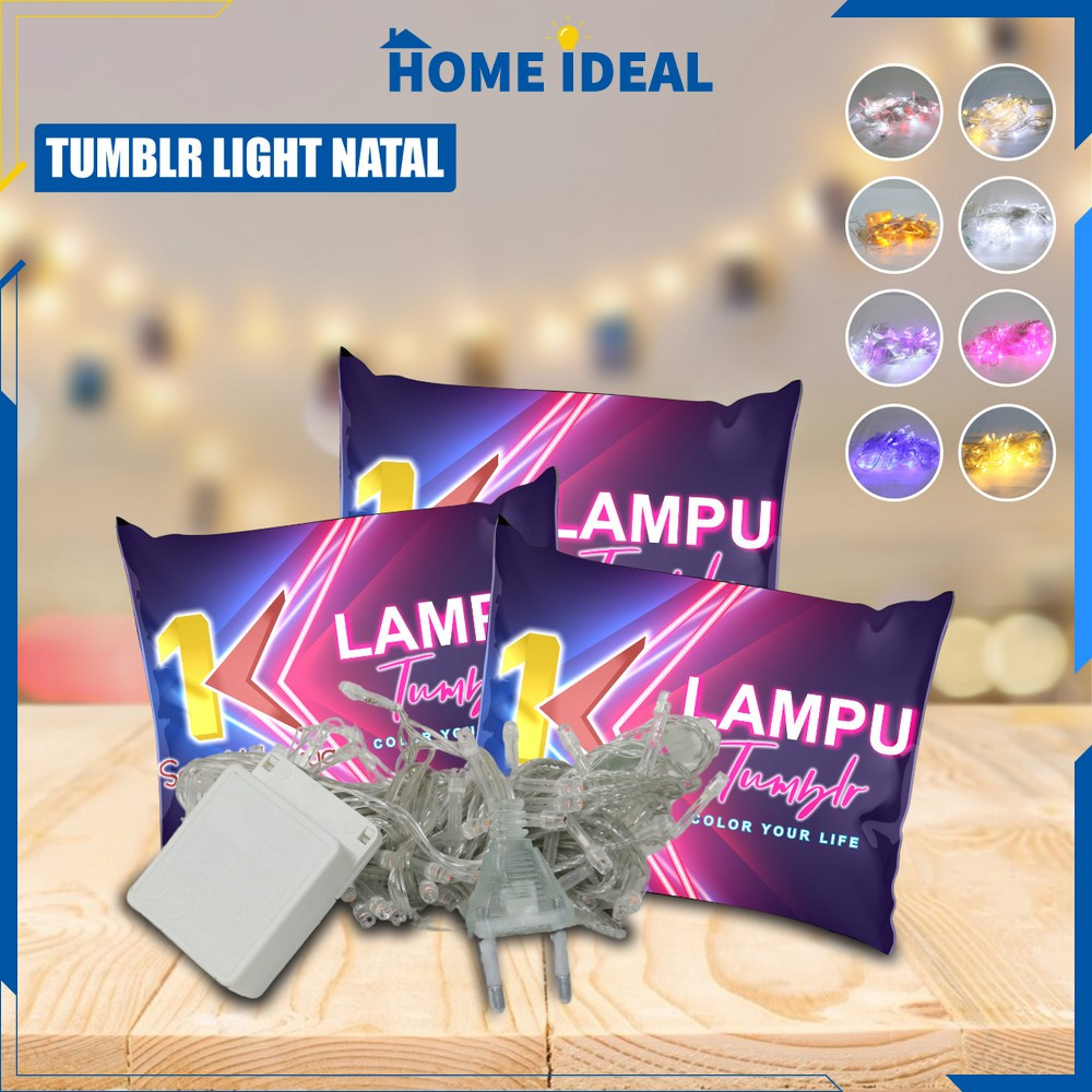 Jual Lampu Tumblr Light Led 10 Mtr OPP Hiasan Natal 50 LED Lampu Hias ...