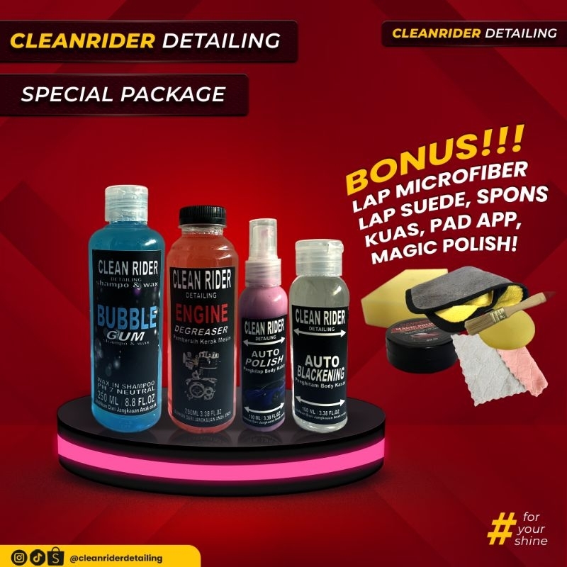 Jual CLEAN BY RIDER | PAKET CUCI KENDARAAN PAKET LENGKAP SPECIAL ...