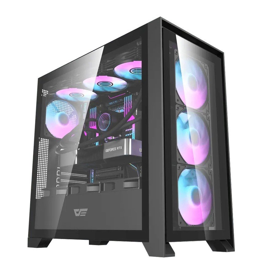 Jual Casing DarkFlash DRX90 Glass ATX PC Case - INCLUDE 4 FAN ARGB ...