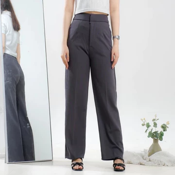 Artary Cozie Pants Rib Knit Pants Highwaist Cullote Celana Kulot Wanita