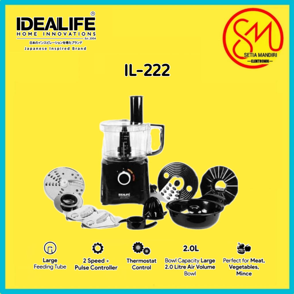 Jual Jumbo Electric Food Processor Multifungsi Idealife IL-222