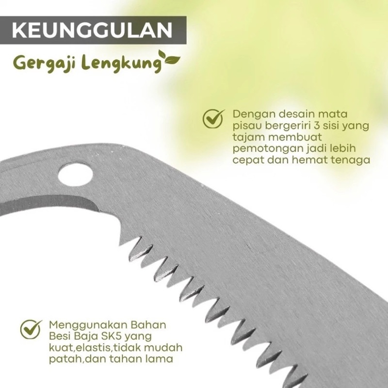 Jual 01193 Gergaji Dahan Pohon Gergaji Lengkung Untuk Ranting Tinggi ...