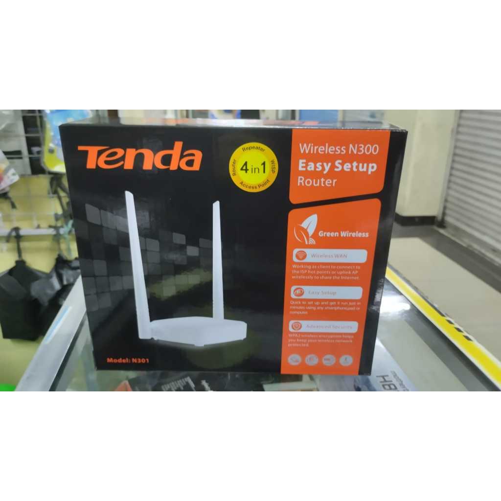 Jual Tenda N301 / N 301 Wireless N300 Easy Setup Router resmi | Shopee ...