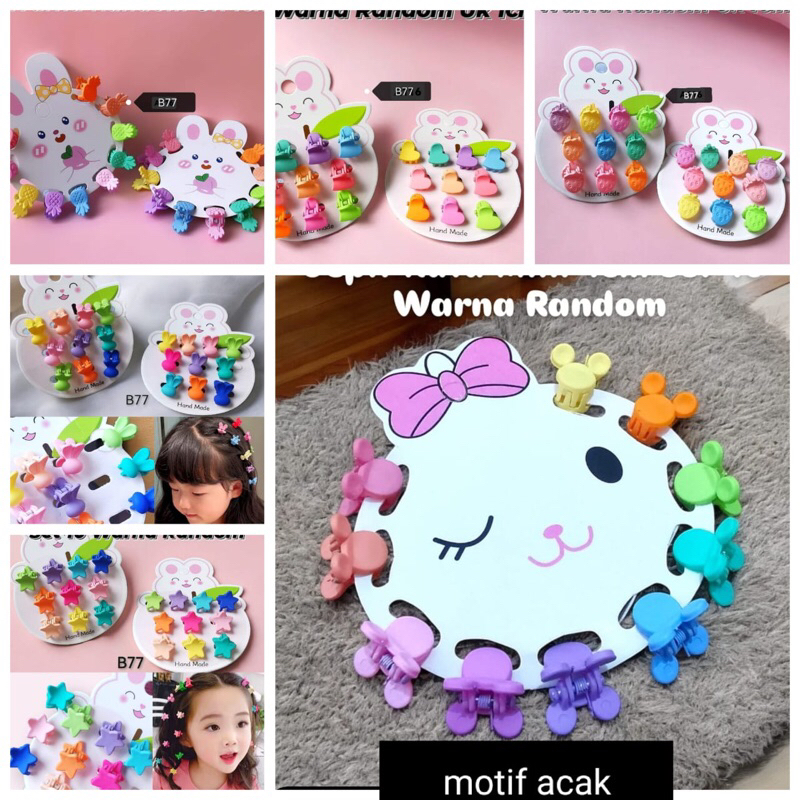 Jual Jepit Mini Anak /Jepit Rambut Mini/Jepitan Rambut W 0017 | Shopee ...