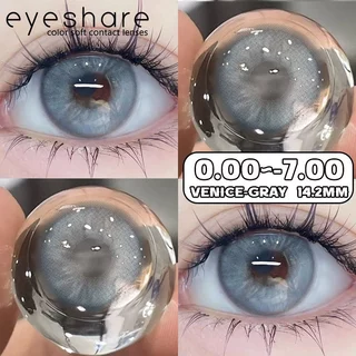 Eyeshare Softlens Minus (0.00~-7.00) Venice Gray 1Pasang Lensa Kontak Minus Softlens Gray