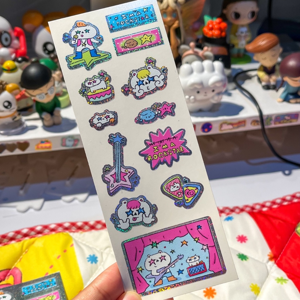 Jual LAZYNISW ROCKSTAR HOLO STICKER | Shopee Indonesia