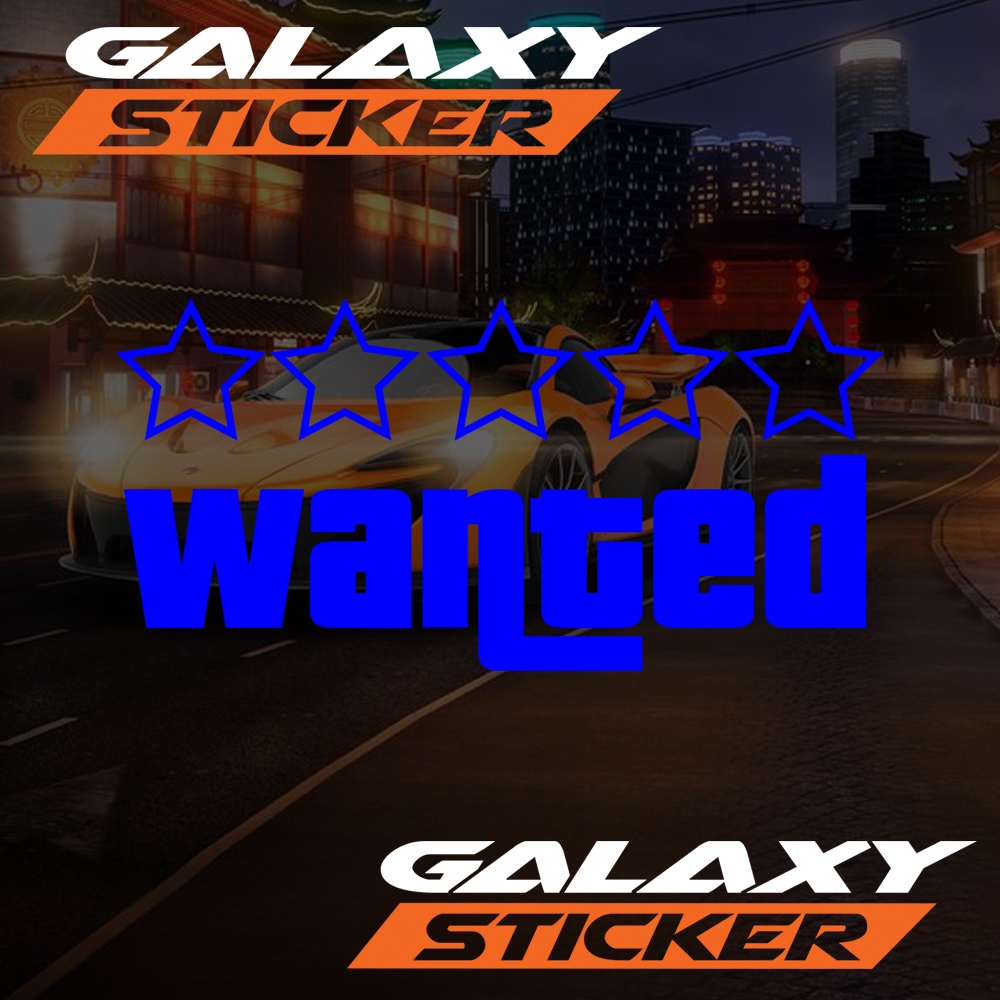 Jual cutting sticker variasi mobil GTA wanted.stiker motor mobil wanted ...