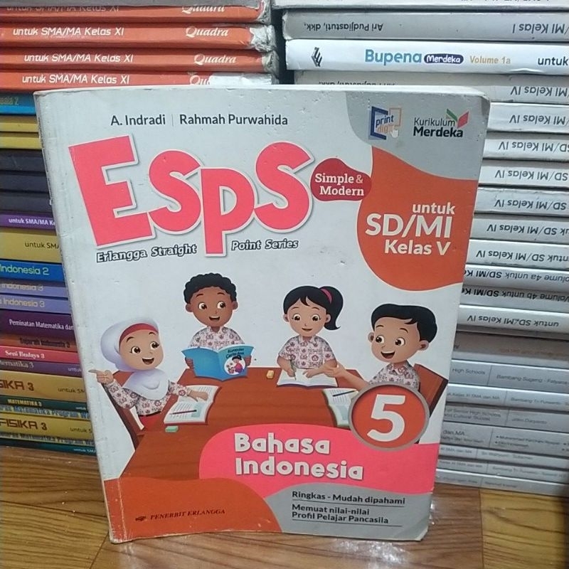 Jual BUKU ESPS BAHASA INDONESIA 5 UNTUK SDLMU KELAS V KURIKULUM MERDEKA ...