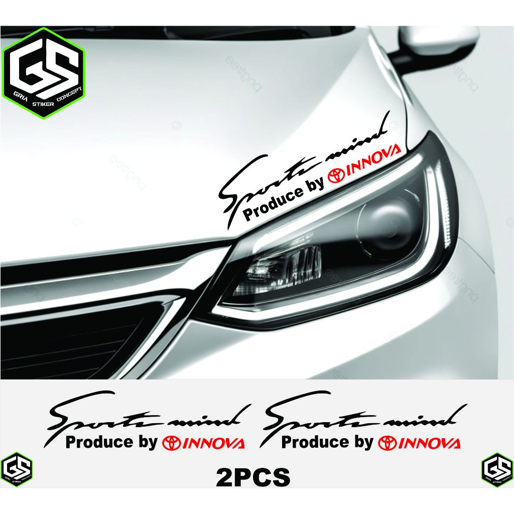 Jual Cutting Sticker Kap Mesin Mobil Sticker Sport Mind Powered by ...