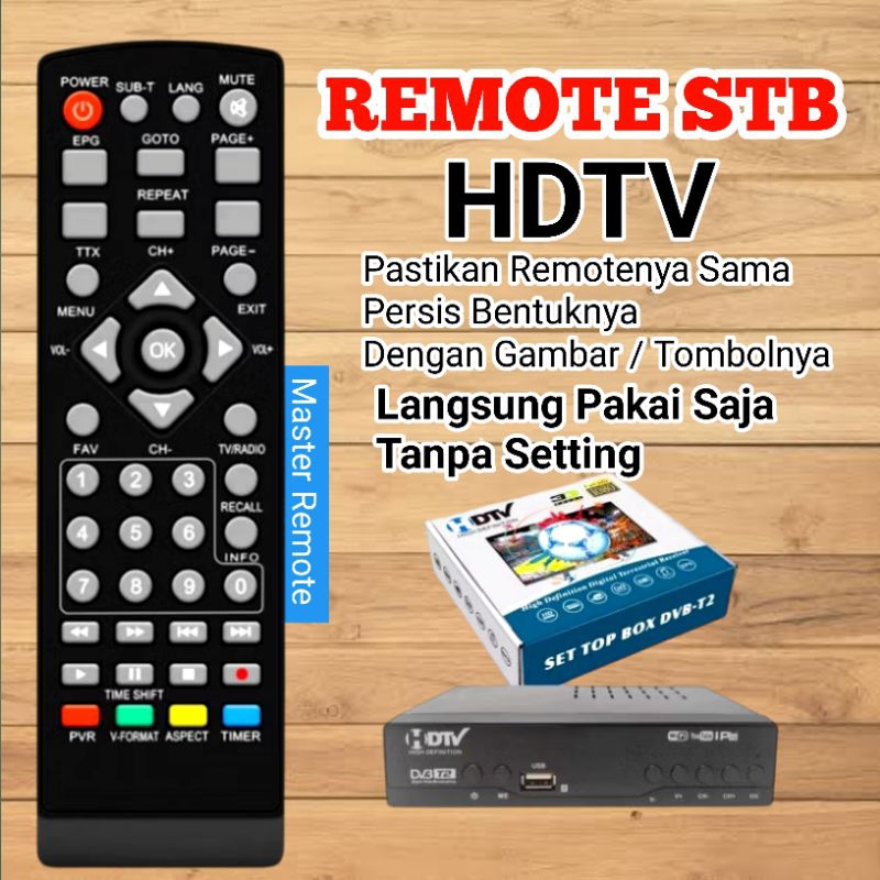 Jual Remot Remote STB Set Top Box HDTV HD TV Langsung Pakai Tanpa ...