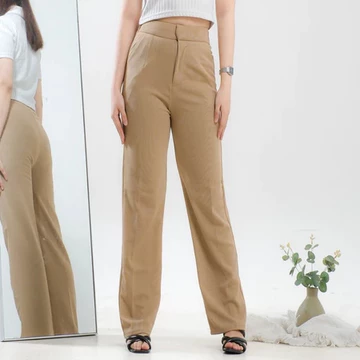 Artary Cozie Pants Rib Knit Pants Highwaist Cullote Celana Kulot Wanita