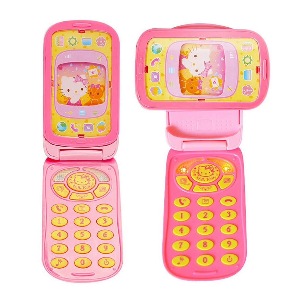 Jual Hello Kitty Turn Turn Phone Rotating Flip Phone HP Anak | Shopee ...