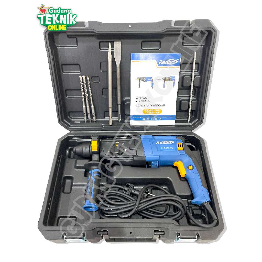 Jual Mesin Rotary Hammer 28mm REDBO ZIC-RB1-28A 3 Mode / Mesin Bor ...