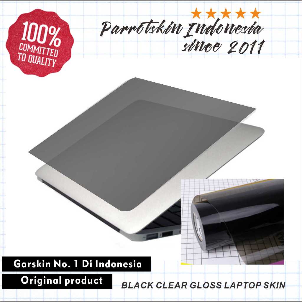 Jual Garskin clear HITAM transprant bening laptop notebook netbook ...