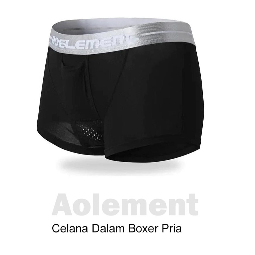 Jual AOELEMENT Celana Dalam Boxer Pria Bullet Separation Male Nylon ...