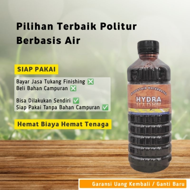 Jual Plitur politur Air Water-based premium 500gr warna jati mahoni ...