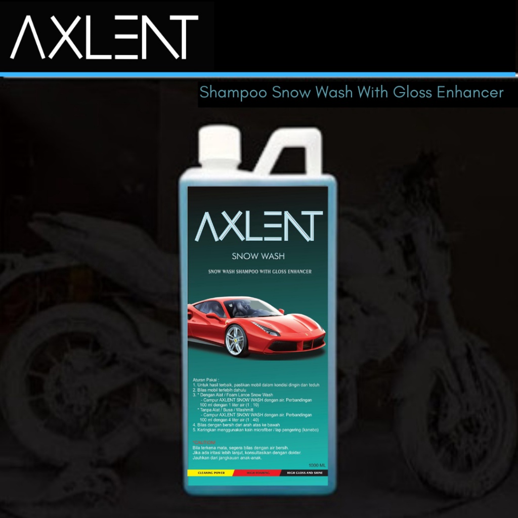 Jual AXLENT SNOW WASH Car Shampoo Sabun Shampo Mobil Salju 1 Liter