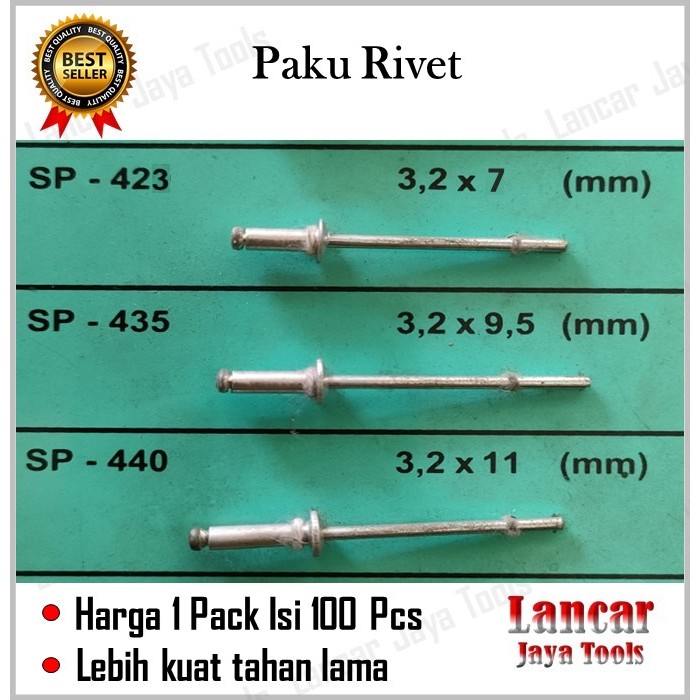 Jual Tang Rivet Alumunium Tembakan Gun Stang Rifet Ripet Besi Baja ...