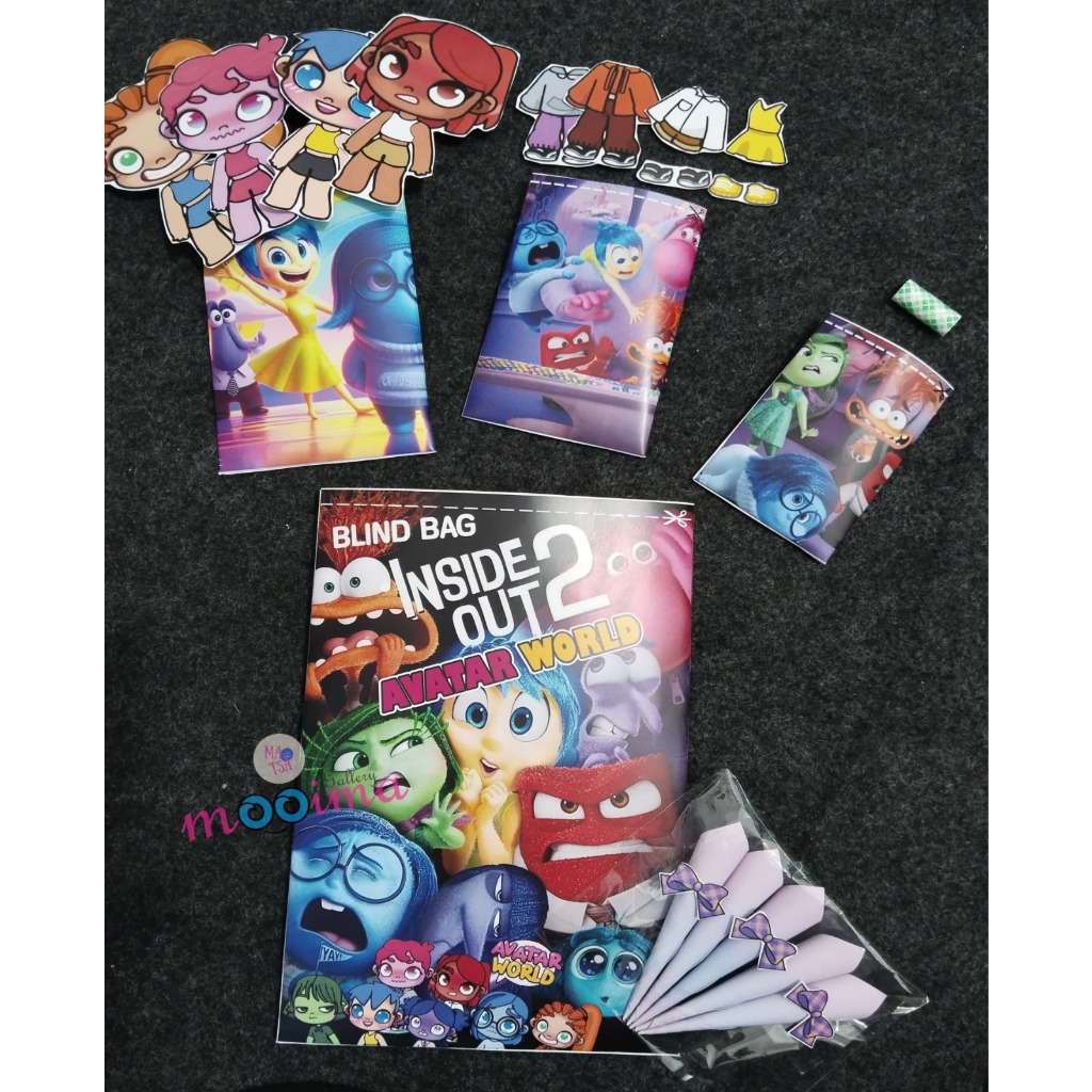Jual Blind bag paper doll karakter inside out 2 x avatar world game ...