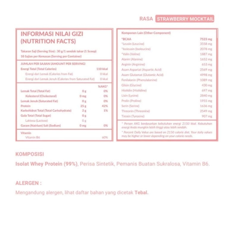 Jual PURO WPI CLEAR 300 Gr WHEY PROTEIN ISOLATE STRAWBERRY MOJITO ...