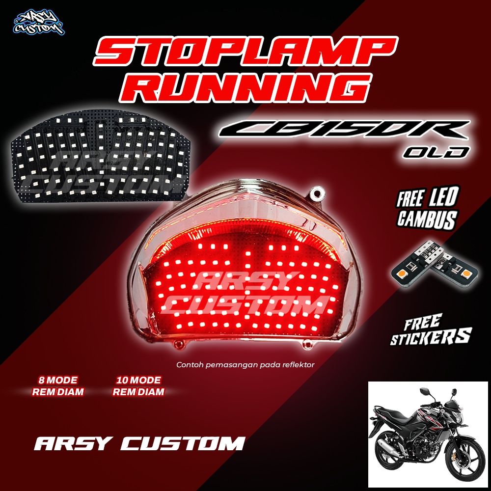 Jual Lampu Rem LED CB 150R Old 8 10 Mode Running Free Lampu T10 Lampu ...