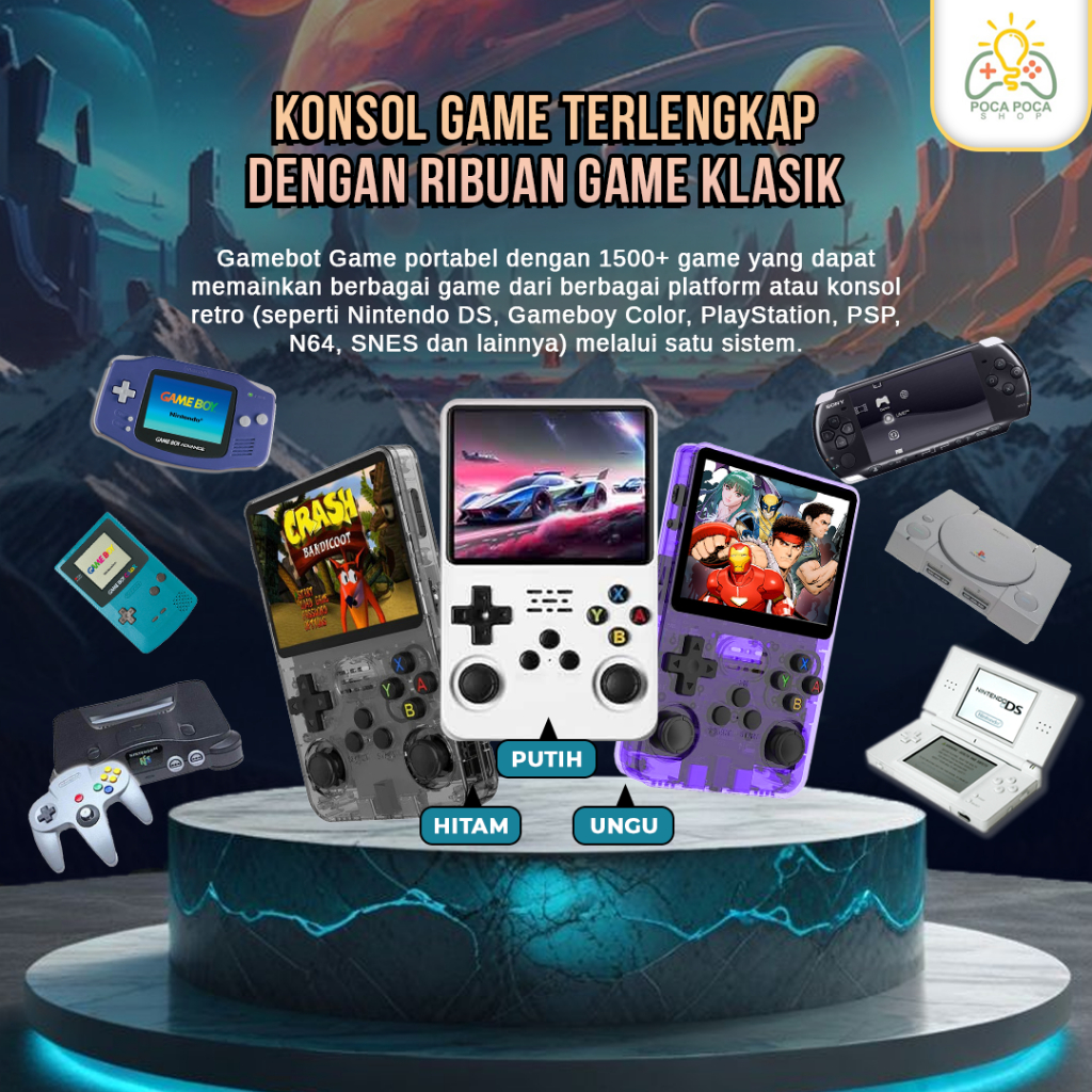Jual ANBERNIC R36S Retro Game PSP Handheld Gamebot Multi Console ...