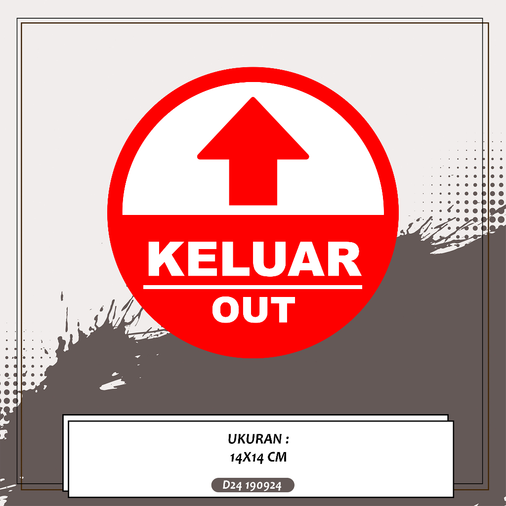 Jual Sticker Stiker Tanda Masuk Keluar Stiker Bundar Vinyl Sign In Out ...