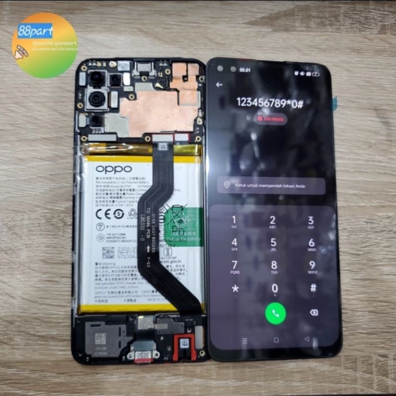 Jual LCD + TS OPP RENO 4 RENO 4F 4 LITE A93 F17 PRO OLED ON FINGER ...
