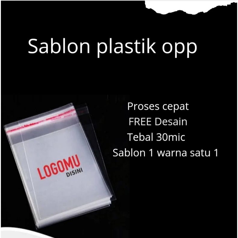 Jual plastik sablon custom roti snack Free Desain Ukuran 16×18 | Shopee ...
