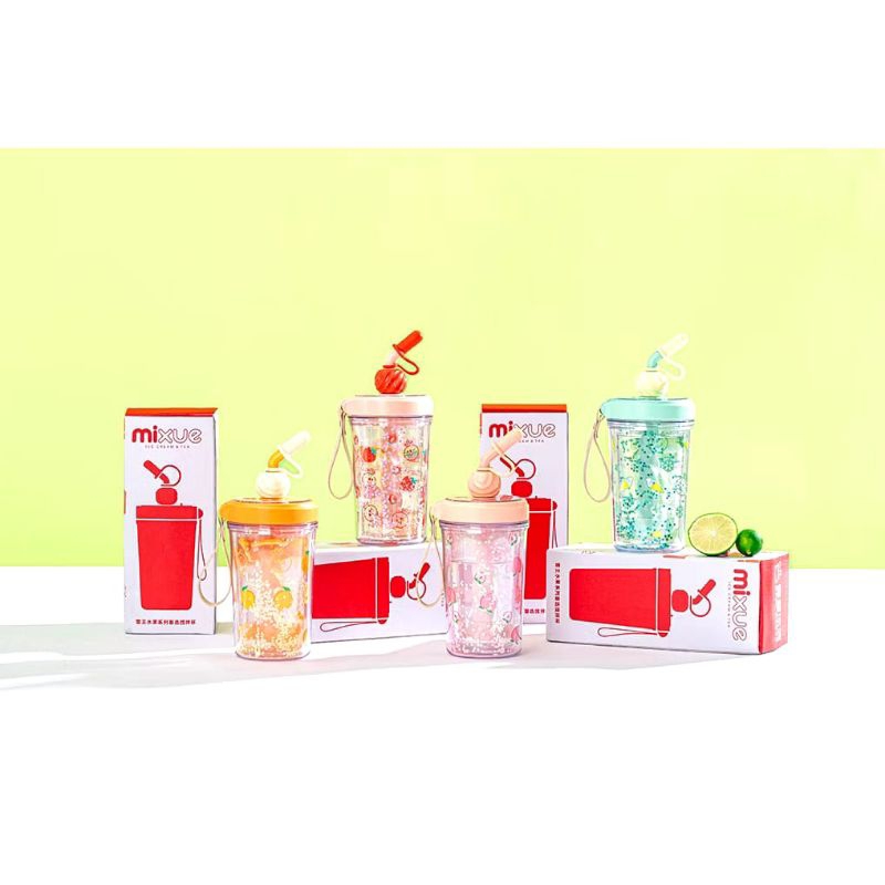 Jual Mixue Snow King Botol Minum Anak Tumbler 330ml Fruit Stirring 100% ...