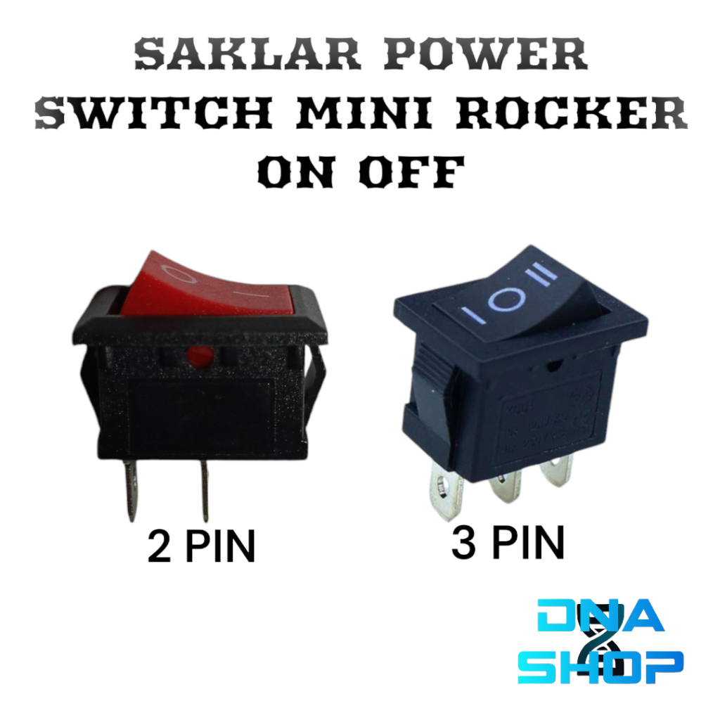 Jual Saklar ON OFF 2 dan 3 kaki pin rocker switch on off | Shopee Indonesia