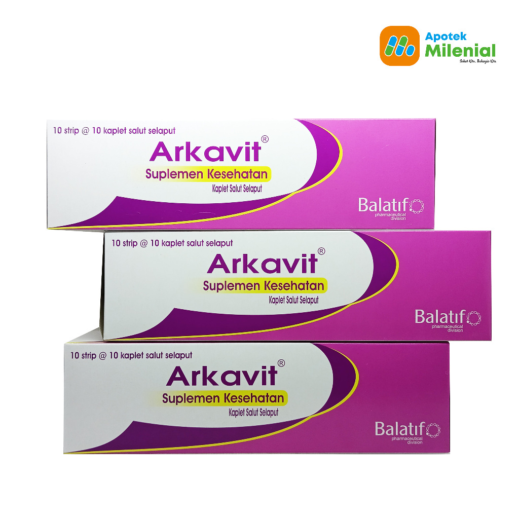 Jual ARKAVIT Box isi 100 Kaplet / Membantu Memenuhi Kebutuhan Vitamin B ...