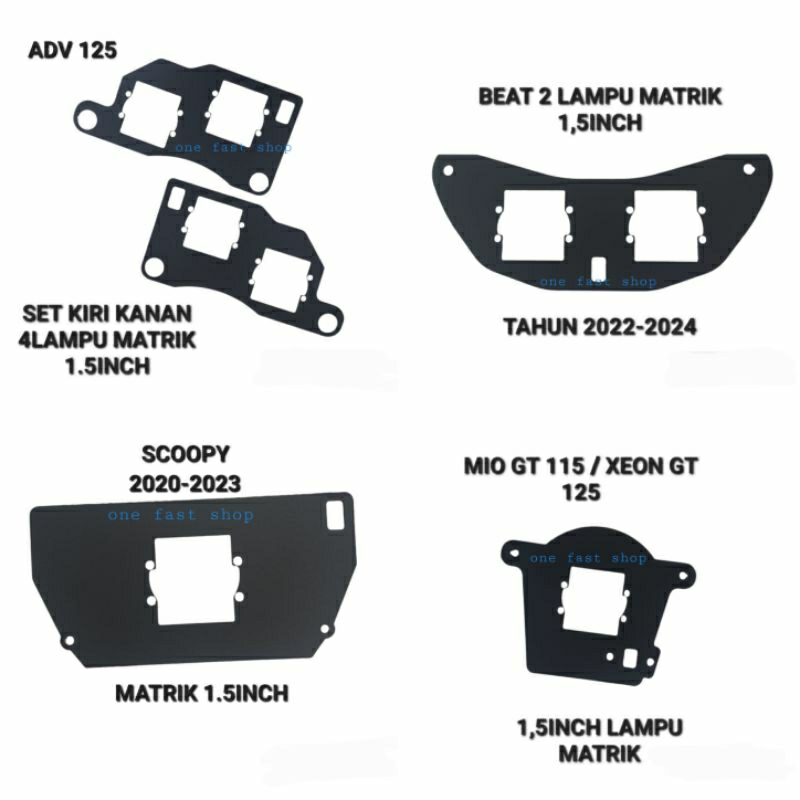 Jual Bracket biled dudukan breket biled lampu 1,5 inch matrix lengkap ...