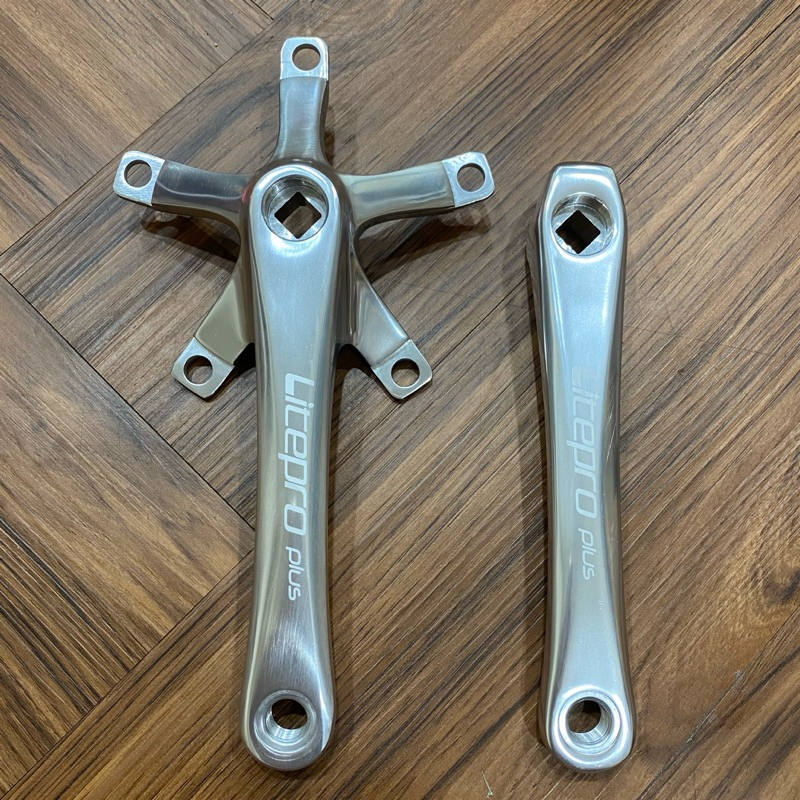 MOJO Track / Fixed Gear Crank Arms – 130BCD, 165mm Or 170mm, Silver Aluminum, BSA English Thread, Optional BB +$10