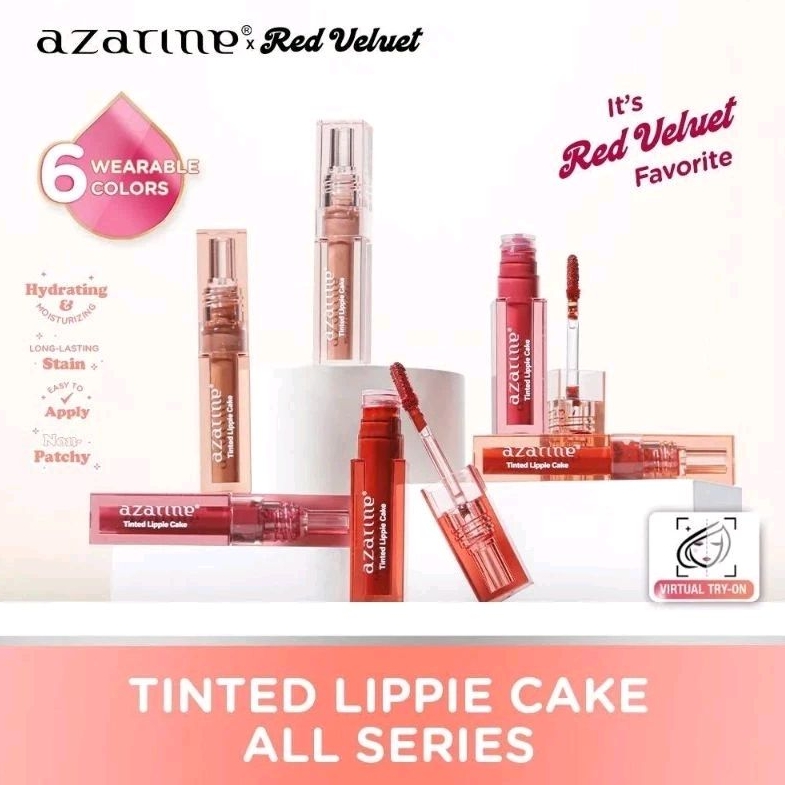 Jual Azarine Tinted Lippie Cake Lip Tint 2.9ML- Azarine x red velvet ...