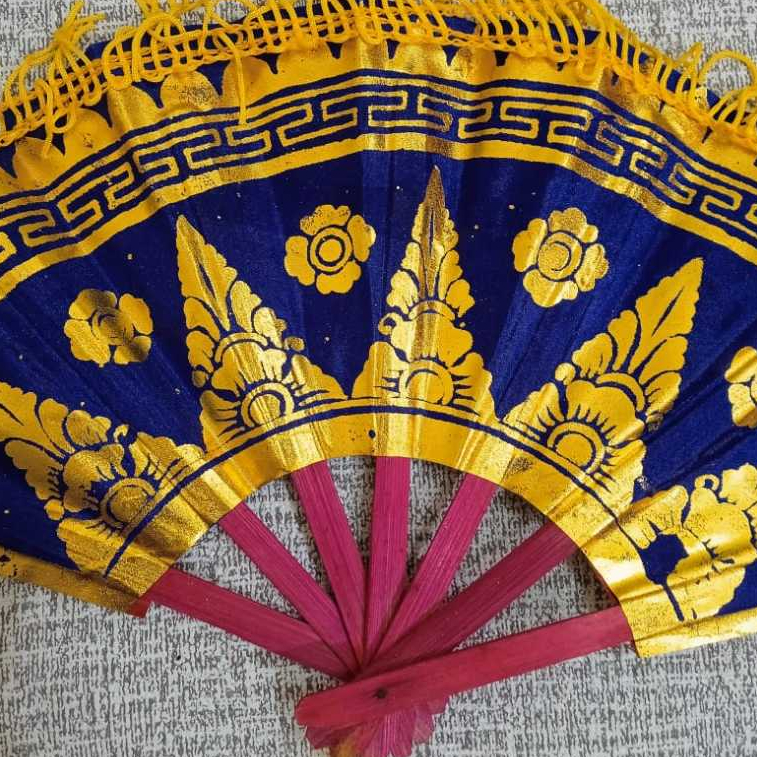 Jual Kipas Prada Penari Khas Bali Kain Satin Rumbai Warna Keemasan 23 ...
