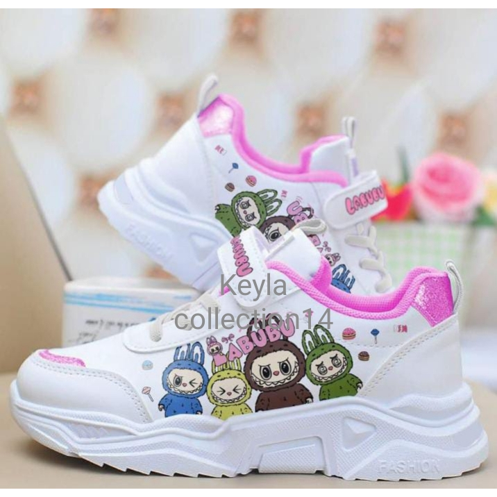 Jual Sepatu Sneakers Anak Perempuan Viral Motif Print Labubu Lucu Dan ...