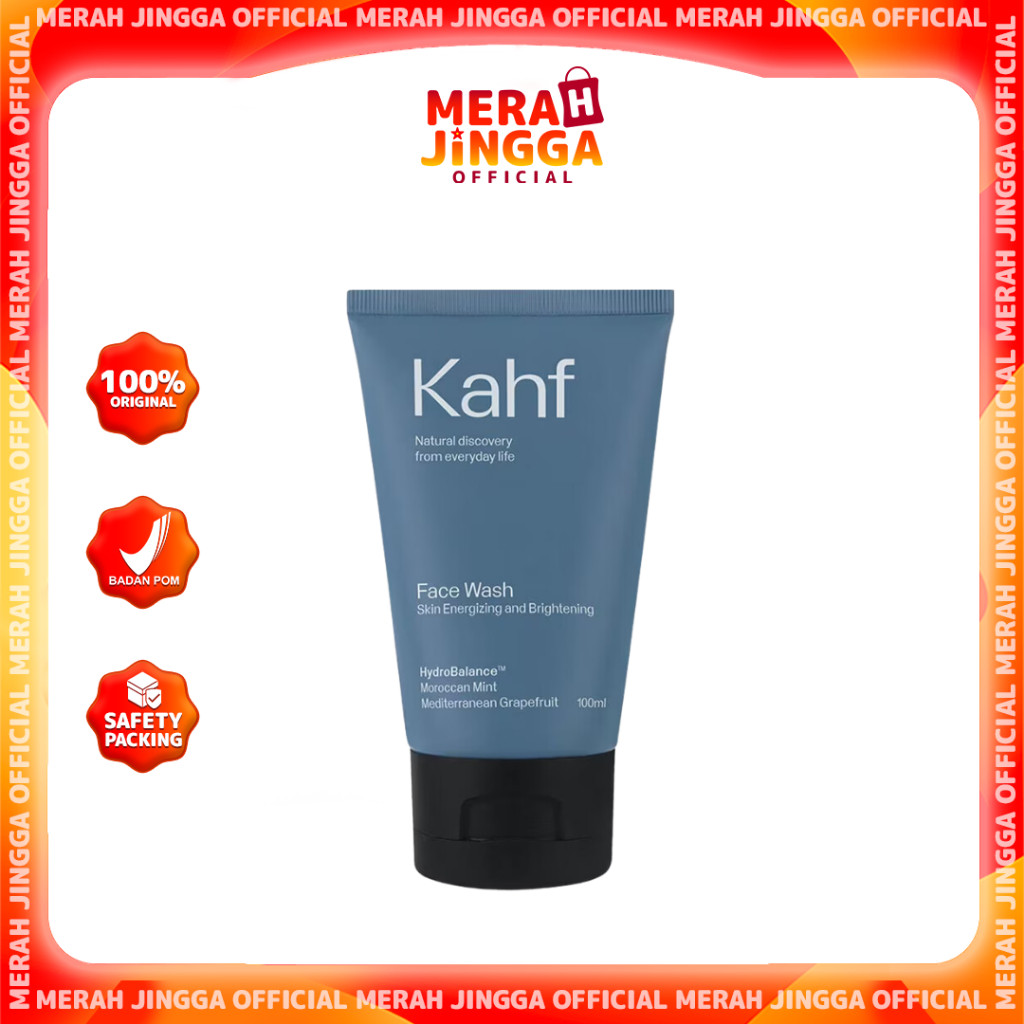 Kahf Skin Energizing and Brightening Face Wash - Pembersih Wajah Pria Cerah | Merah Jingga Official