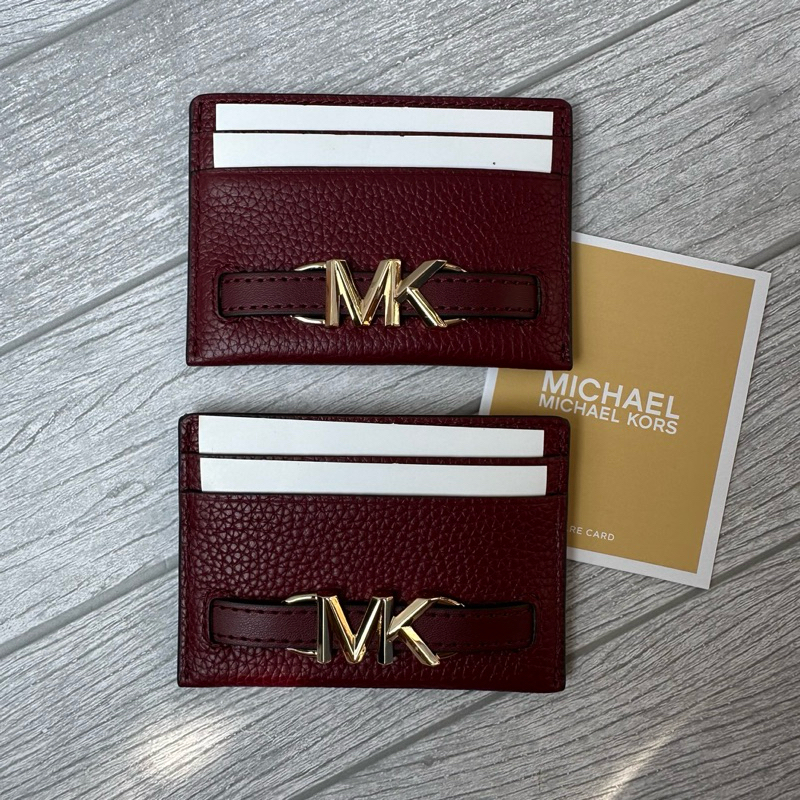 Jual Michael kors Reed card holder dark cherry | Shopee Indonesia