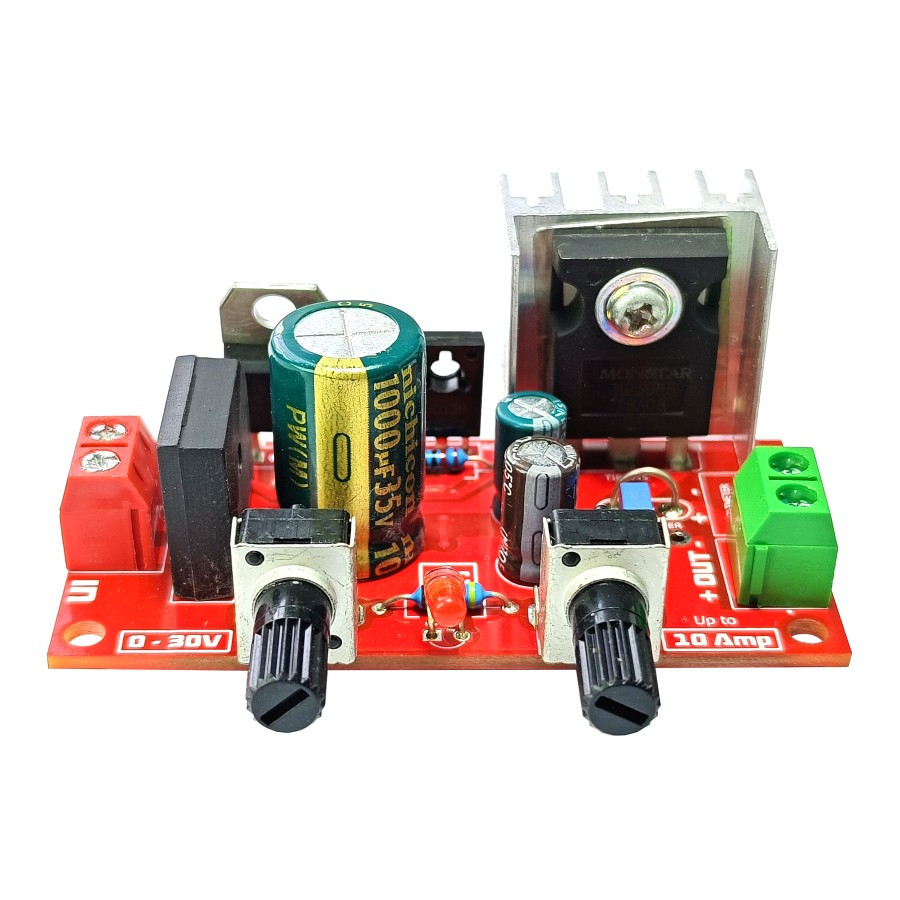 Jual LM317 Adjustable Voltage Regulator MBR Slow-Stepdown 10A AC-DC ...