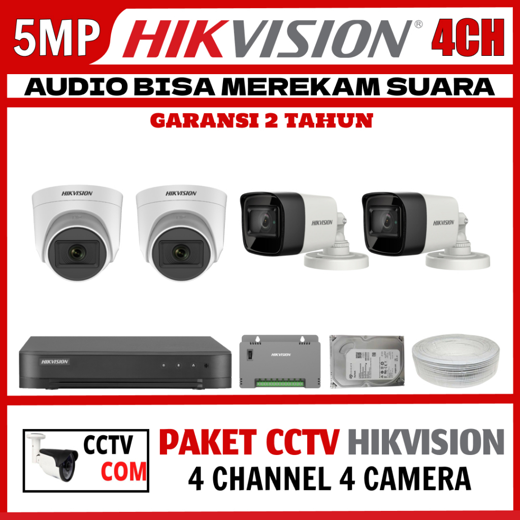 Paket Cctv Dvr Cctv Hikvision Paket CCTV Hikvision Analog HD 2MP