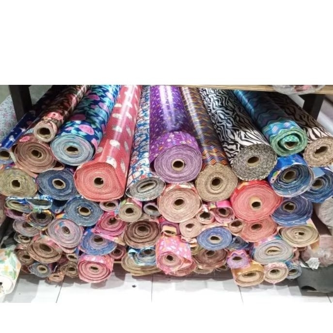 Jual Bahan Kain Mikrosatin Waterproof MOTIF RANDOM !! | Shopee Indonesia