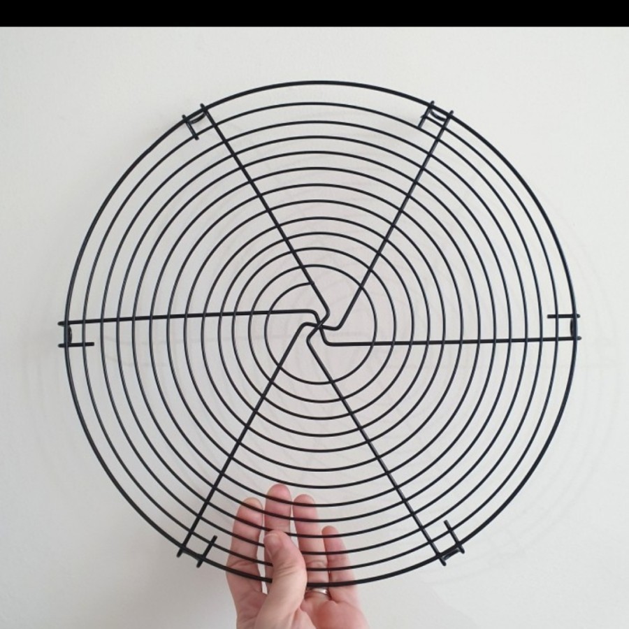 Jual Round Cooling Rack 30cm Carbon Steel - Black | Rak Pendingin Kue ...