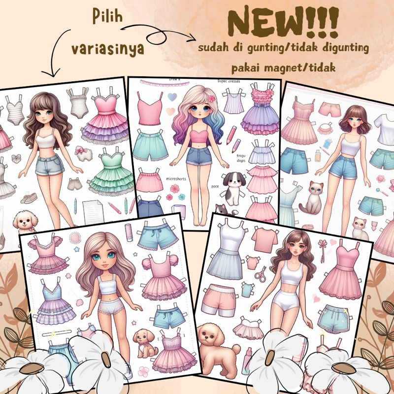 Jual PAPERDOLL PAPER DOLL BP BPAN MAINAN ANAK MAINAN KERTAS ORANG ...