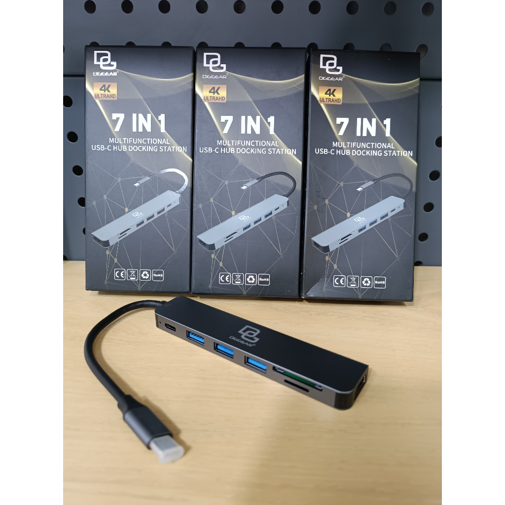 Jual Digigear 7 in 1 Type C To USB,HDMI,Card Reader,Type C PD | Shopee ...