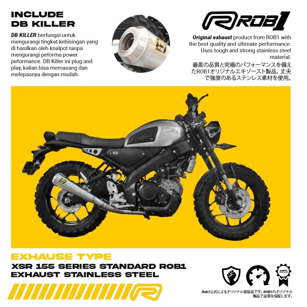 Jual Knalpot ROB1 Racing YAMAHA XSR Model Standar | Shopee Indonesia