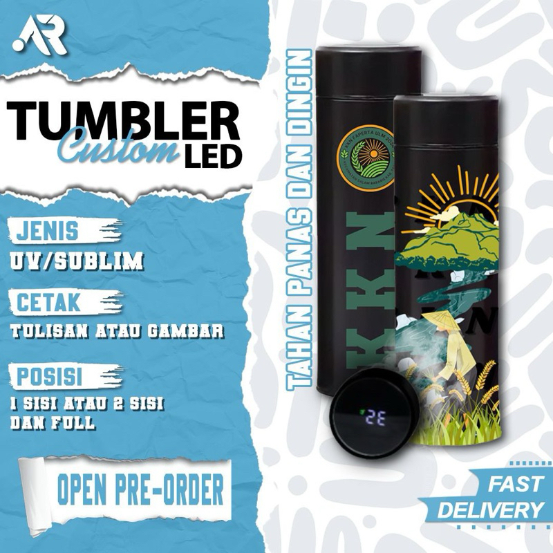 Jual Tumbler LED Custom | Print UV | Boto Minum Bergambar | Shopee ...