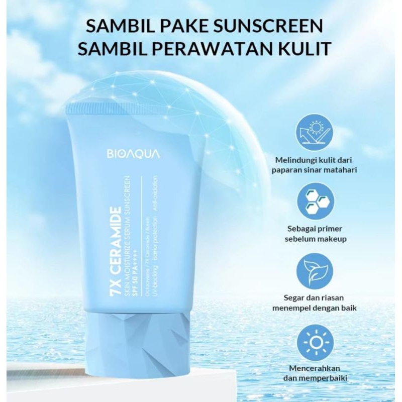 Jual BPOM BIOAQUA UV Sunscreen Gel SPF 50 PA ++++ sunscreen wajah