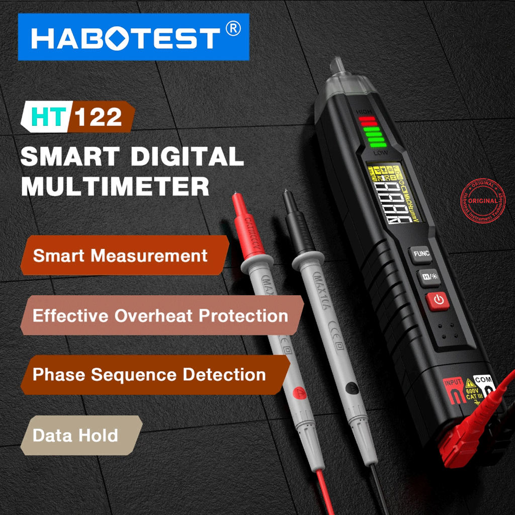Jual HABOTEST HT122 Pena Uji Digital DC AC Multimeter 600V Penguji ...