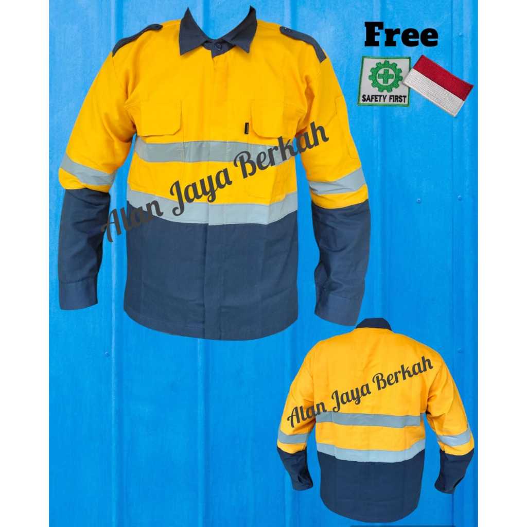 Jual COD Wearpack Safety Seragam Kerja Baju Kombinasi Lengan Panjang ...
